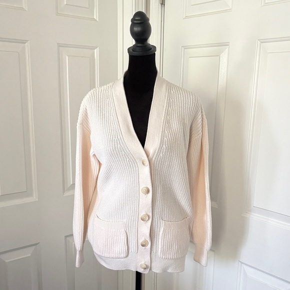 Loft Girlfriend Cream Cardigan Sweater - Picture 1 of 12
